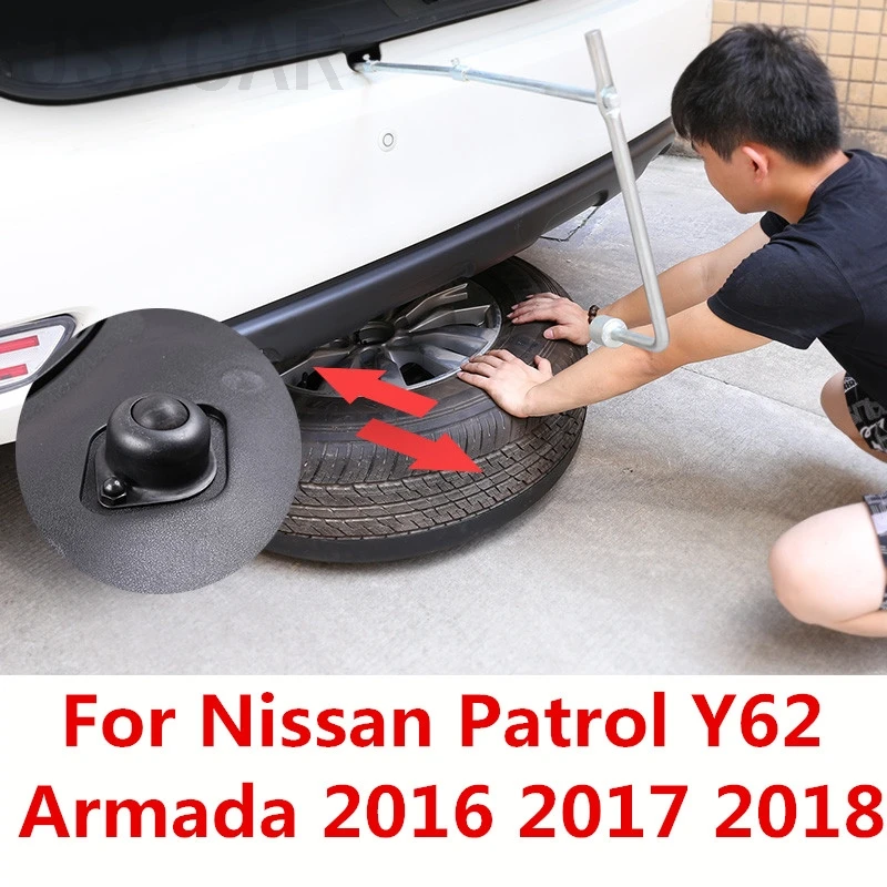 

Spare tire cover Bottom hanging Protection Chassis Spare tire cover Modification For Nissan Patrol Y62 Armada 2016 2017 2018