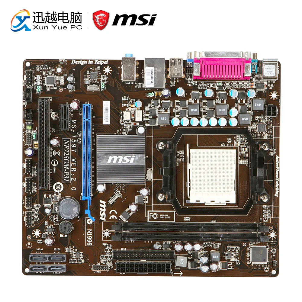 

MSI NF725GM-P31 Desktop Motherboard GeForce 7025/nForce 630A Socket AM3 Support Phenom Athlon Sempron DDR3 16GB SATA2 Micro-ATX