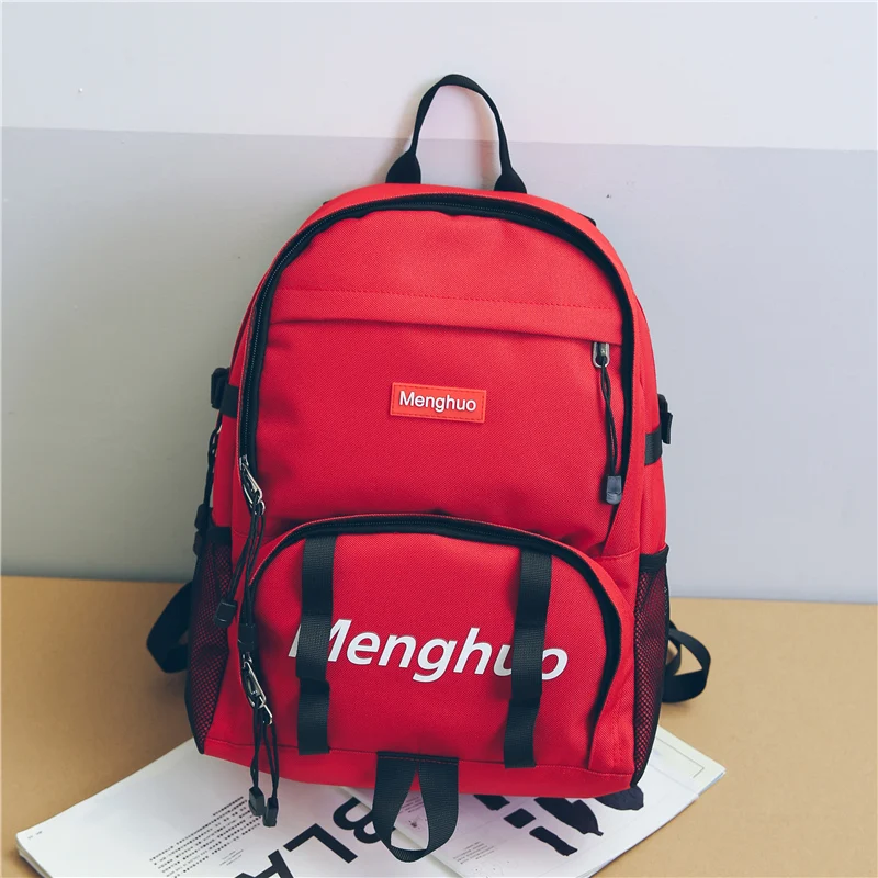 2017 Fashion School bag Waterproof Nylon Men Backpack Bag Women Mochila Escolar Travel Bag Rucksack Trekking Bag Menghuo Brand (25)