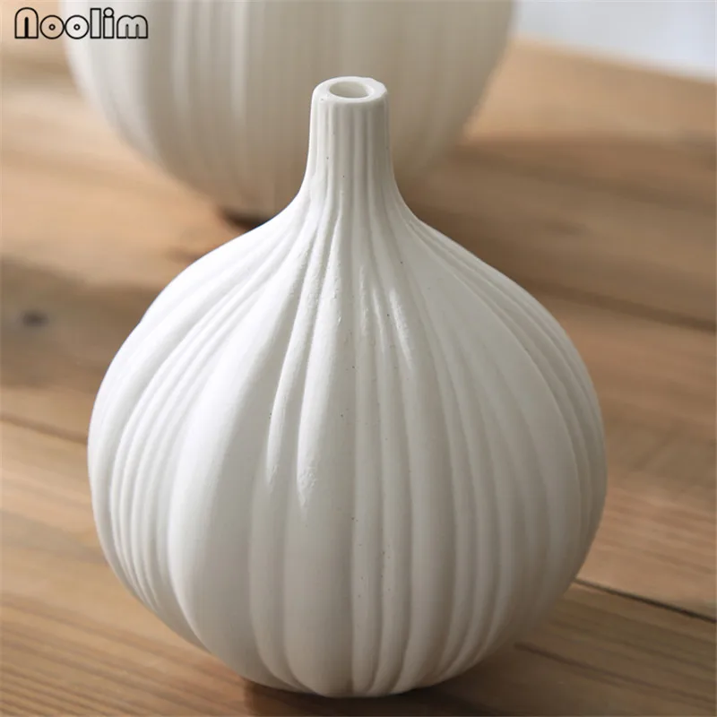 NOOLIM Zakka Античная простая ваза в форме чеснока керамическая ваза настольная Маленькая ваза Свадебные украшения для дома, офиса, кафе