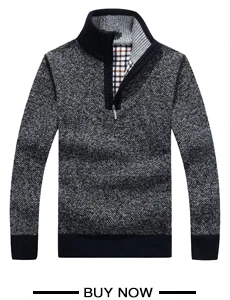 Толстый бархатный кашемировый зимний мужской свитер Пуловеры на молнии с воротником-стойкой мужская повседневная брендовая одежда с узором Трикотаж XXXL