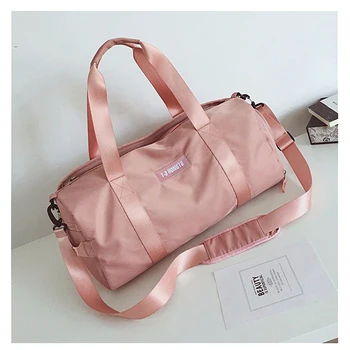 

Fashion Nylon Fitness Bag Men Can Be Inserted Into The Trunk Large Capacity Dry And Wet Separation Sports Bag With Shoes