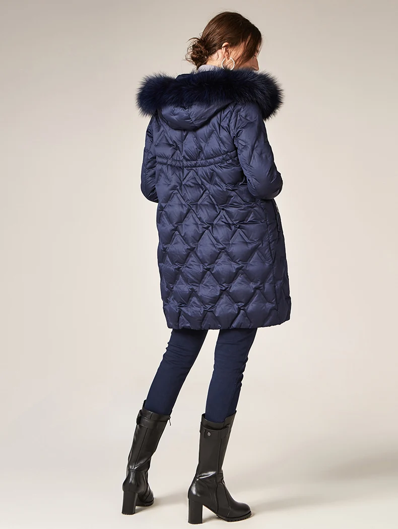 Brand Down Jacket 2019 Winter New Ms Down Jacket Fox Fur Collar White Duck Down Coat FemaleThickening Women's Winter Jackets  (2)