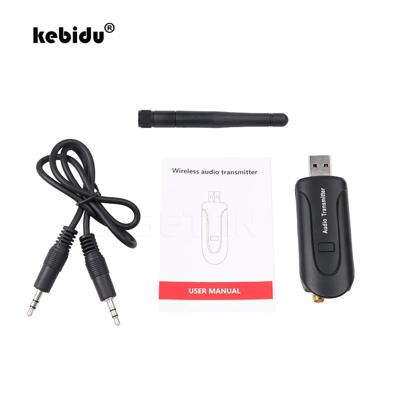 

kebidu Wireless Audio Transmitter Bluetooth 4.0 B5 Adapter Music Audio Transmitter For Bluetooth Speaker Earphone For TV PC Aptx