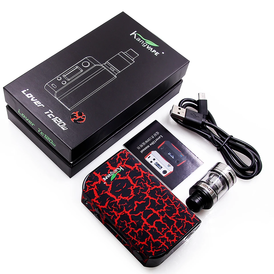 

Kangvape Lover TC 120w crakle kit built in high power 5000mah Battery E-cigarette kit 510 thread 120 W TC vape kit