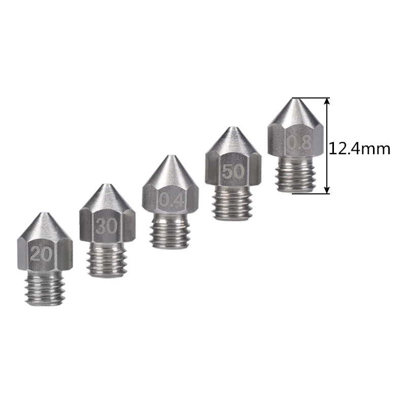 3D-принтеры из нержавеющей стали со смесью сопла 0,4/0,6/0,8 мм MK8 экструдер печатающей головки для 1,75 мм ABS PLA принтера