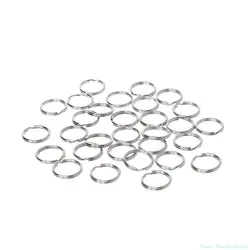 Новый 30 шт./пакет 15 мм кольцо для ключей Нержавеющая сталь раздельный брелок EDC круглая петля обруч пряжки Прямая поставка