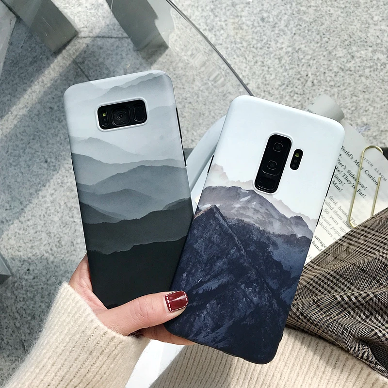 

Case for Samsung S8 Galaxy S9 S10 Plus Classical Landscape Painting Cover for Galaxy Note8 Note9 Phone Cases Soft IMD Back Cover