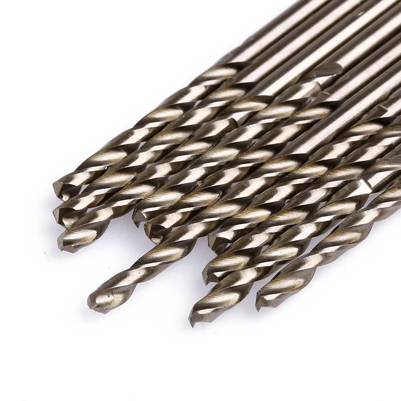 

10Pcs 3mm M35 Round Shank HSS-Co Cobalt Twist Drill Spiral Drill Bit