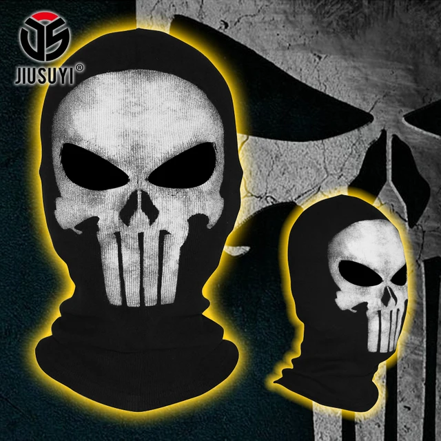 Black Punisher Mask Ghost Cosplay Costume Balaclava Paintball Game