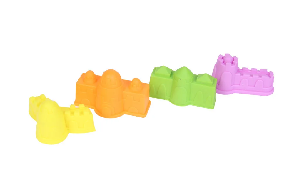Promo 4 pcs/set Sand Molding Tools Castle Building Model Beach Toys Kit for Kids - Random Color