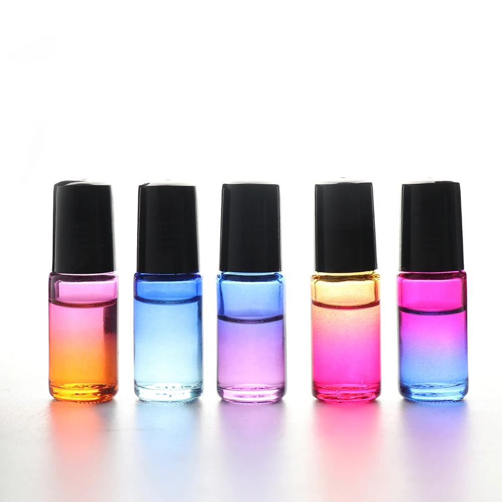 

5ml Gradient Color Essential Oil Empty Perfume Bottle Roll on bottles For Essential Oils Roll-on Refillable Perfume Bottle
