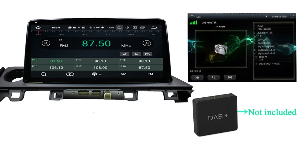 Top Belsee Android 9.0 for Mazda 6 2013-2018 10.25" IPS Screen Octa Core 4GB Radio Stereo Head Unit GPS Navigation Autoradio Player 7