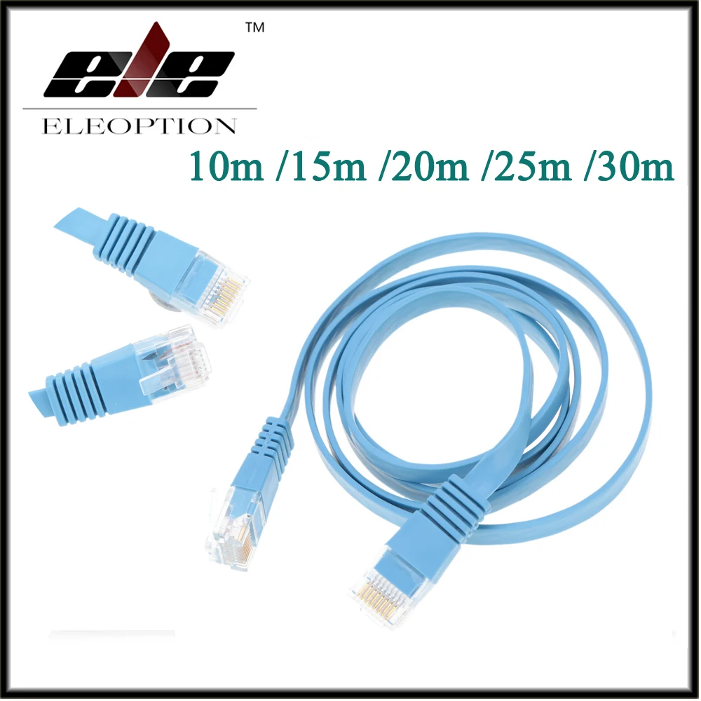 

High Speed Cat6 Ethernet Flat Cable RJ45 Computer LAN Internet Network Cord 10m 15m 20m 25m 30m