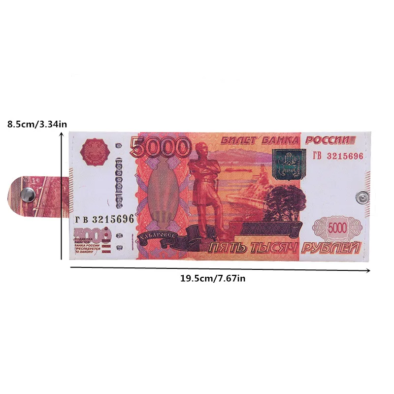 Новый Шикарный кошелек с принтом денег мужской монетницей на молнии Холщовый