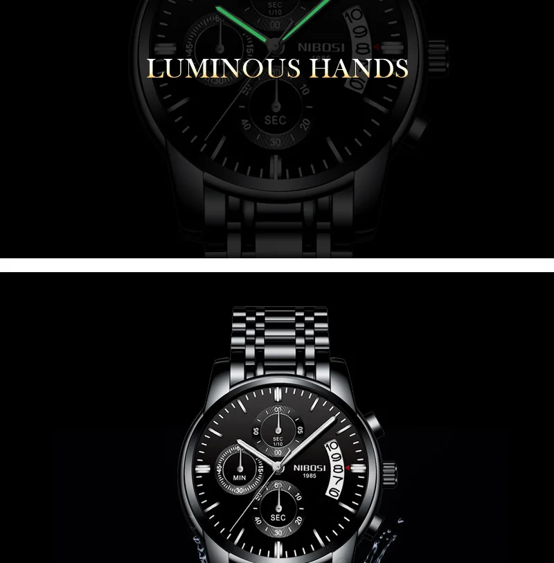 Relogio Masculino a Prova d ' Gua Relogio Masculino Esportivo NIBOSI Mens Watches Top Brand Luxury Automatic Stainless Steel (13)