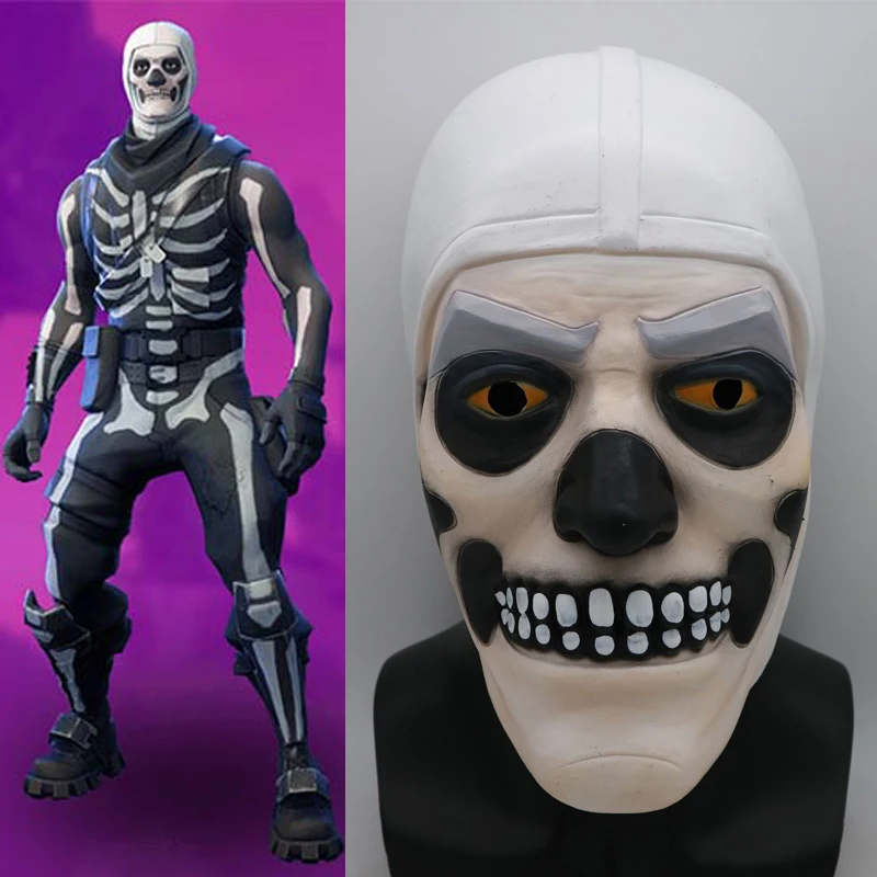 

Game Battle Royale Skull Trooper Cosplay Mask Horror Latex Full Face Masks Women Men Halloween Gifts