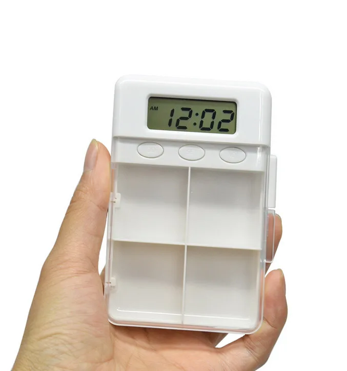 100pcs Intelligent Multi function alarm clock grid box timer reminder