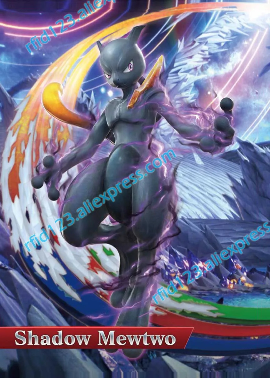 

Shadow Mewtwo NTAG215 Printed NFC Card Written by Tagmo Can Work For Switch