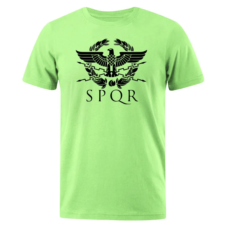 Мужские футболки SPQR Римский гладиатор Императорский Золотой орел летняя футболка мужская Harajuku футболка с коротким рукавом повседневные топы футболки
