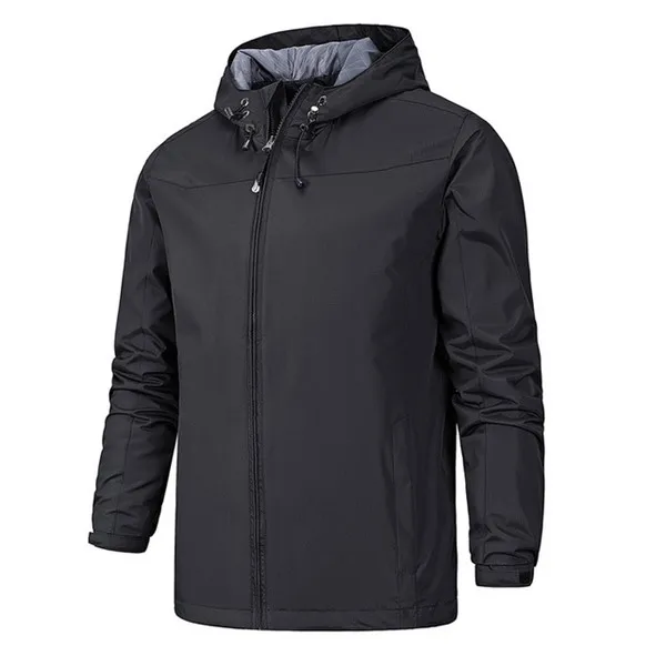 Высококачественная куртка для походов, мужская спортивная куртка для активного отдыха, водонепроницаемая ветрозащитная теплая одежда - Цвет: Черный