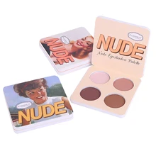 FaRRES Макияж матовая палитра теней для век 4 вида цветов земли телесный цвет тени для век Губка посылка блестящие тени для век порошок пигменты AM021