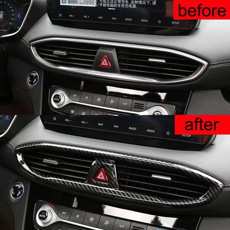 Для Hyundai Santafe 2019 ABS передняя Крышка вентиляционного отверстия кондиционера для