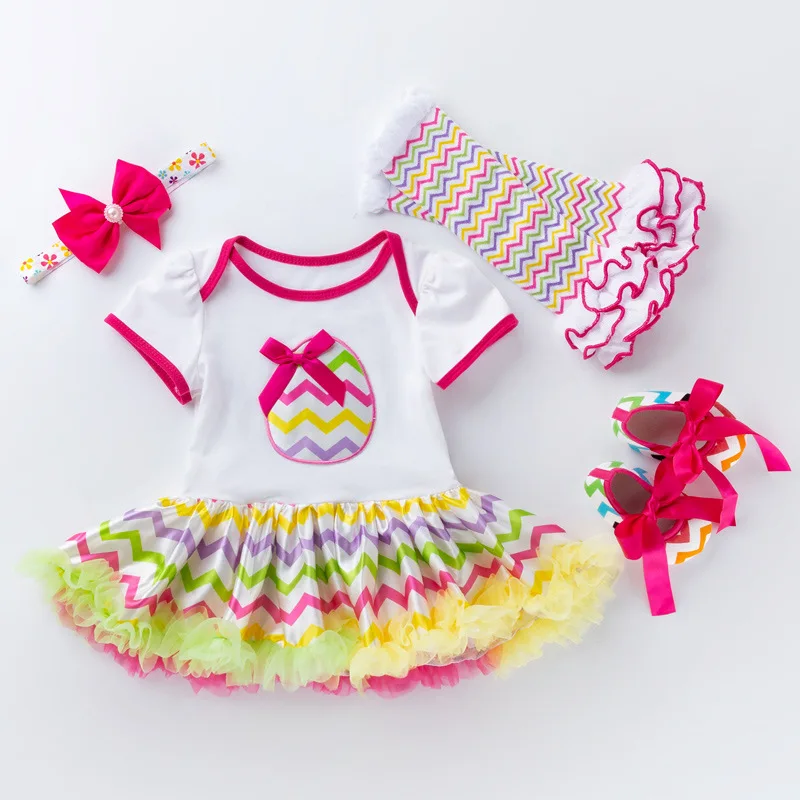 Newborn Baby Girls Clothes Cute Easter Egg Sets Rainbow Color Tutu Rompers Headbands 4PCS Princess Newborn Suits Easter Costume Newborn Baby Girls Clothes Cute Easter Egg Sets Rainbow Color Tutu Rompers Headbands 4PCS Princess Newborn Suits Easter Costume