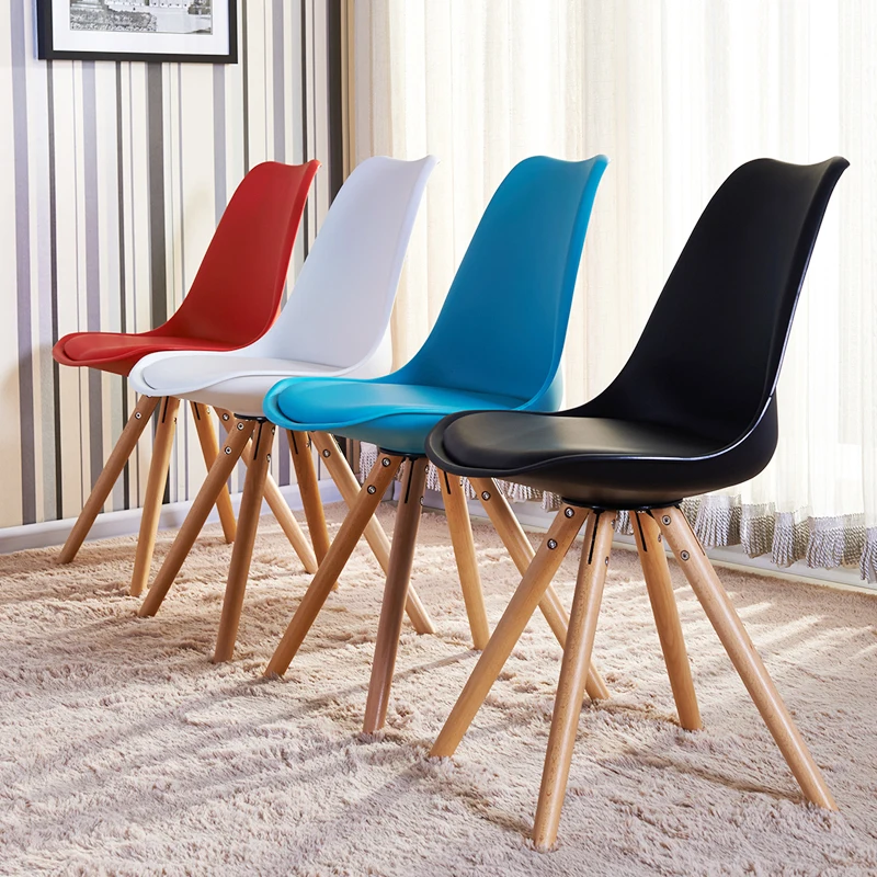 Furniturethe الحديثة الترفيهية كرسي ، الصلبة الخشب قدم البلاستيك كرسي الكراسي مصمم ، عصري الطعام كرسي ،