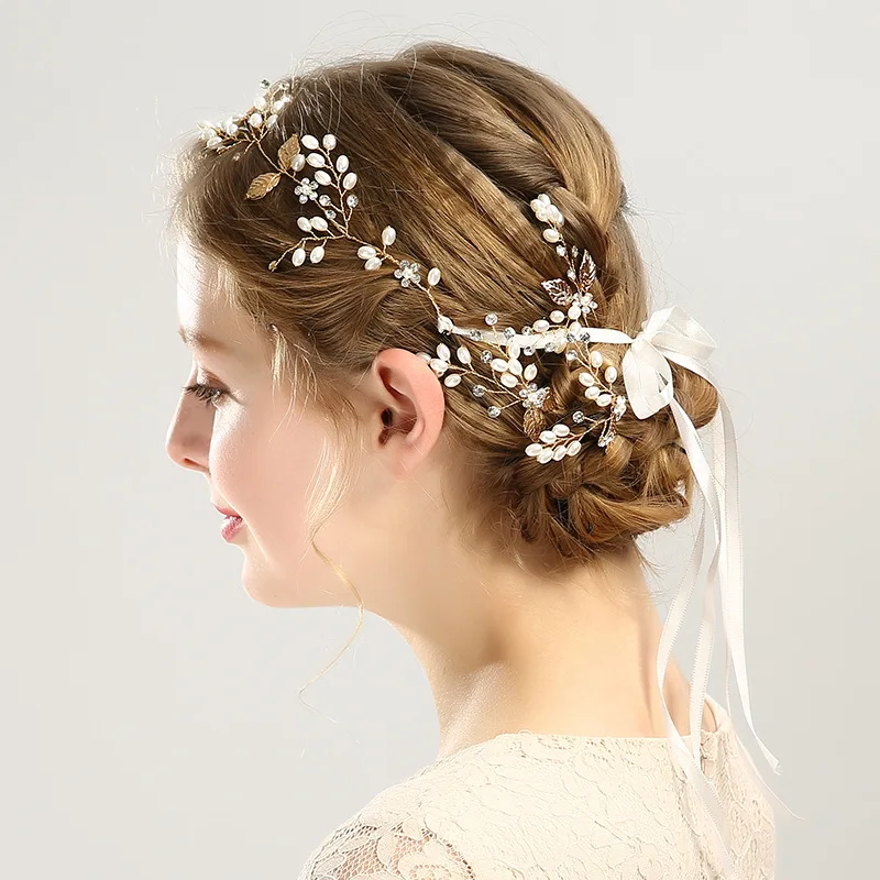 Свадебные аксессуары для волос с металлическим листом, повязка на голову невесты, Корона и диадемы, свадебные аксессуары для волос, украшения для волос