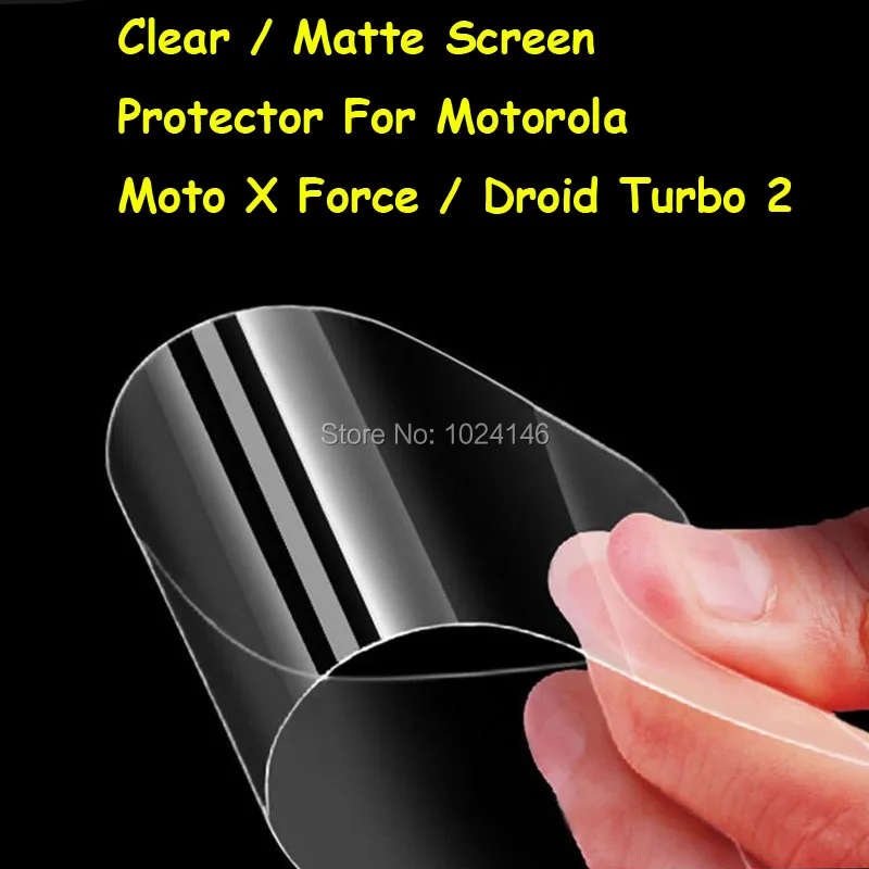 

HD Clear / Anti-Glare Matte Screen Protector For Motorola Moto X Force / Droid Turbo 2 Protective Film Guard With Cleaning Cloth