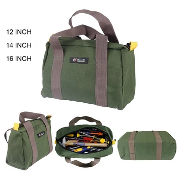 

Multifunction Canvas Waterproof Tool Bags 12/14/16inch Storage Carry Bags Portable Hardware Toolkit For Electrician Household