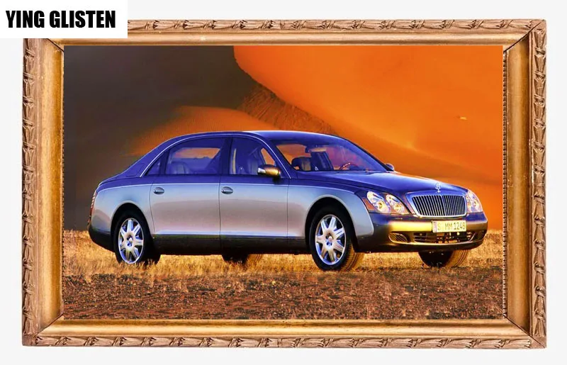 Ин блестят 5D DIY алмазной живописи &quotMaybach роскошный автомобиль&quot Набор для