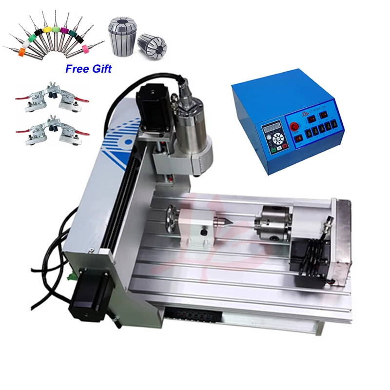 2.2KW Шпиндельный мотор CNC маршрутизатор гравер 6040 4 оси металла резки фрезерный