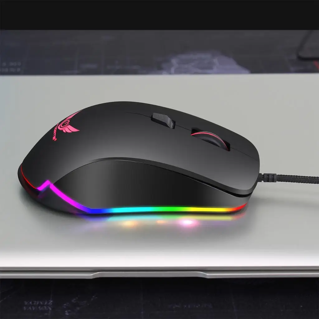 Gaming Mouse USB Wired  Optical USB Wired Desktop Mice Macro RGB Backlit