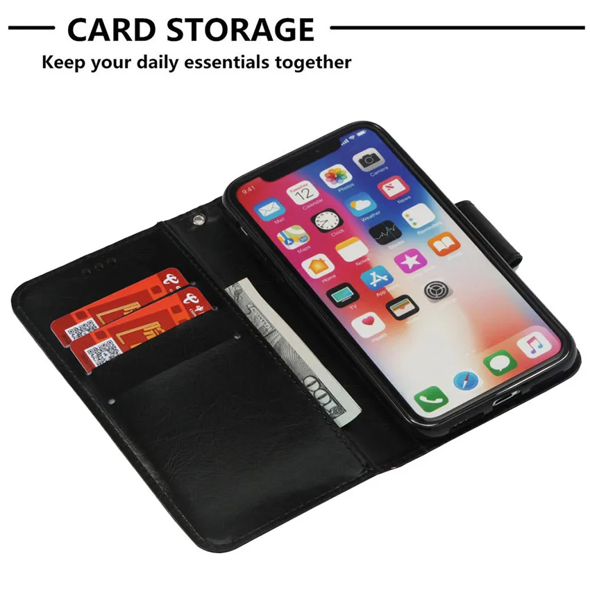 Wallet Bag Phone Case for iPhone X 6 7 8 Plus PU Leather Flip Case Stand Cover for iPhone 5 5E 6s Case Funda (8)
