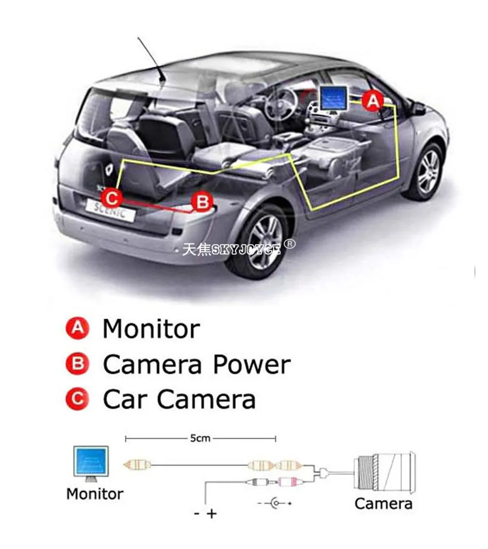CCD HD car camera frontside leftright rear view camera waterproof universal car reversing parking detector camera black (2)