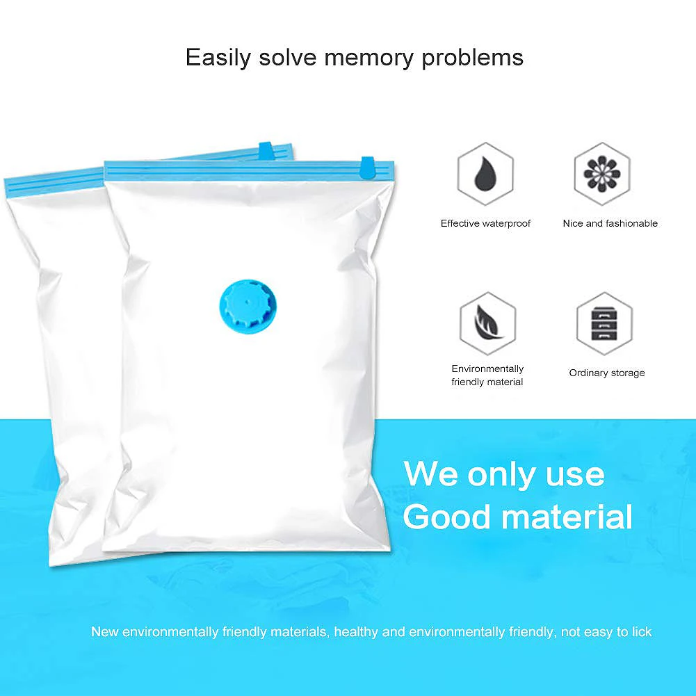 

10 Pcs Vacuum Storage Bags Vacuum Cleaner For Travel With Vacuum Pump Reusable Vacuum Storage Bag For Clothing, Duvet