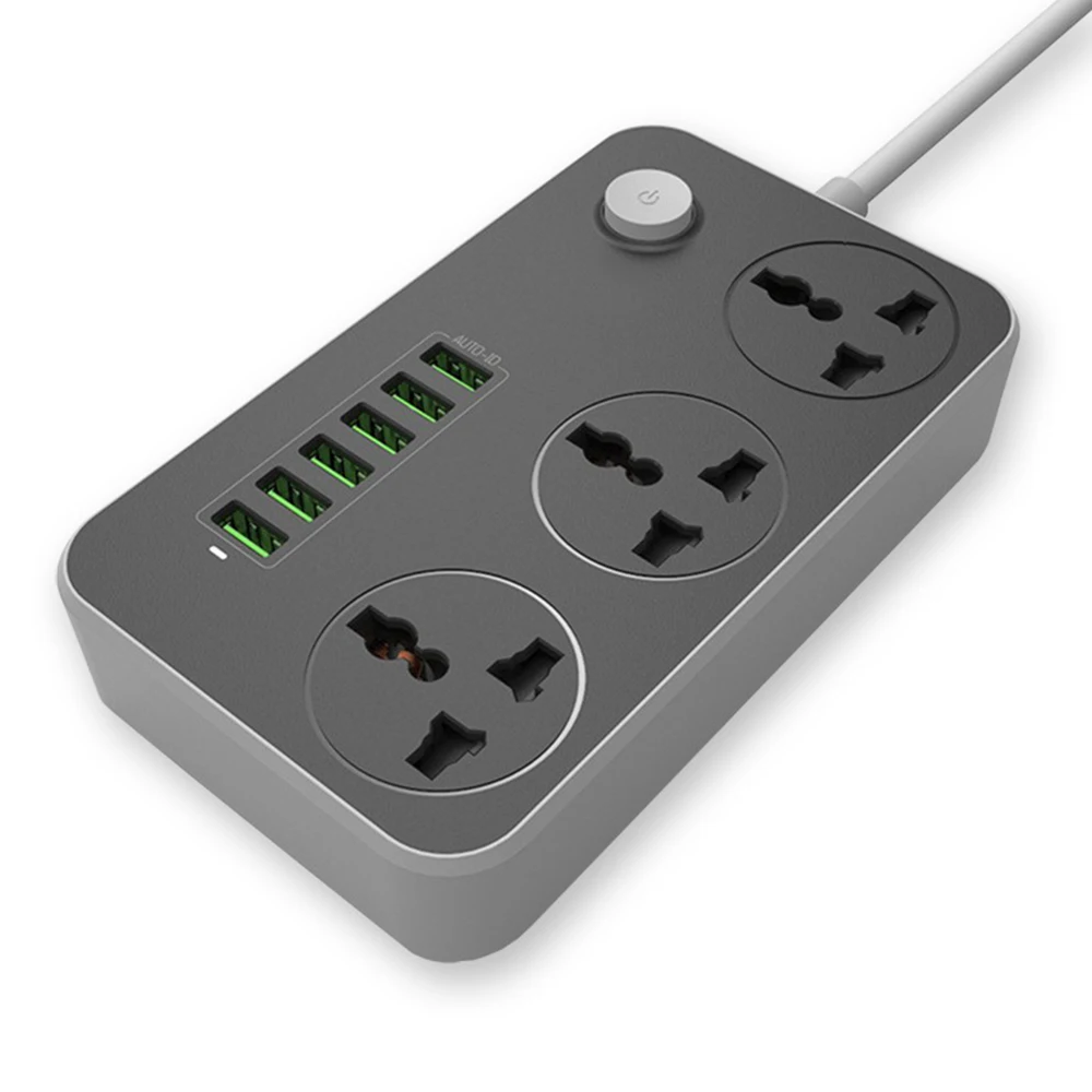 Цена Новый дом электронные Мощность полосы 3 Порты 6 USB Выходы быстрой зарядки Стандартный умные розетки Вилки Интерфейс расширение