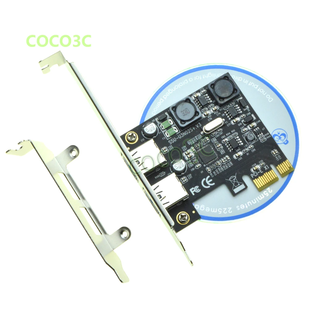 Бесплатная доставка чип NEC720202 SuperSpeed 5 Гбит/с 2 порта USB 3 0 PCI express Card PCIe с