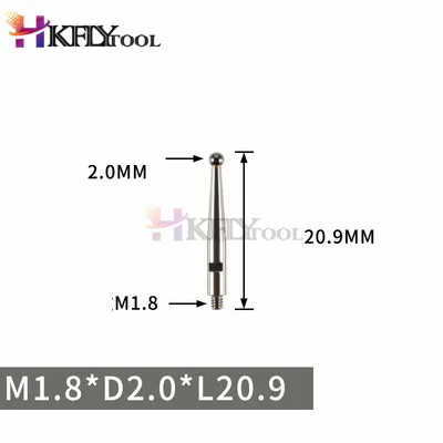 M1.4 M1.8 M2 резьба 2 мм Головка OD 15 мм 18 мм 36,5 мм длина Рубиновая головка штыревой Калибр микрометр наконечник рычаг циферблат тестовый Индикатор зонд