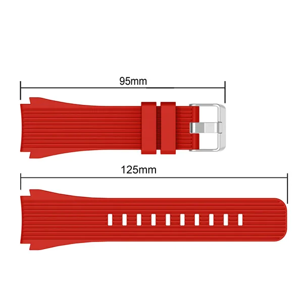 Сменный ремешок 22 мм для samsung gear S3 frontier, Классический ремешок для samsung Galaxy Watch, ремешок 46 мм, аксессуары для умных часов - Цвет ремешка: Красный