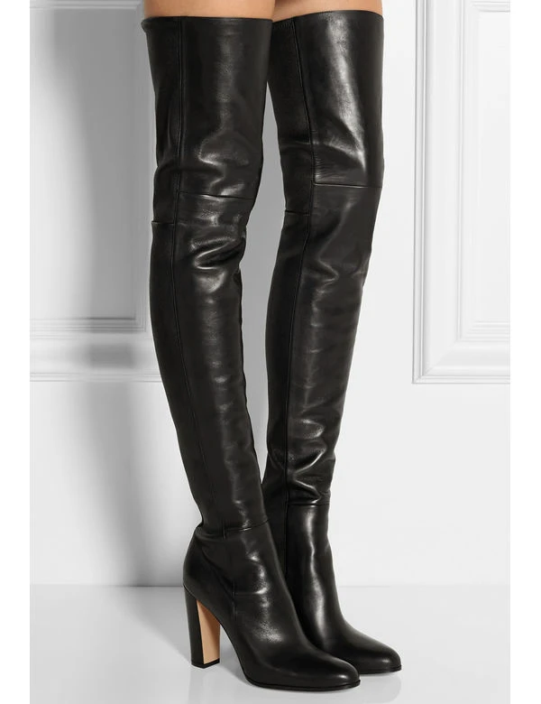cheap black thigh high boots