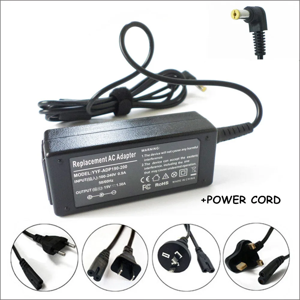 Зарядное устройство для ноутбука Acer Aspire One AOA 19 в 10 1 А 30 Вт|19v 1.58a|charger for acer aspire19v charger