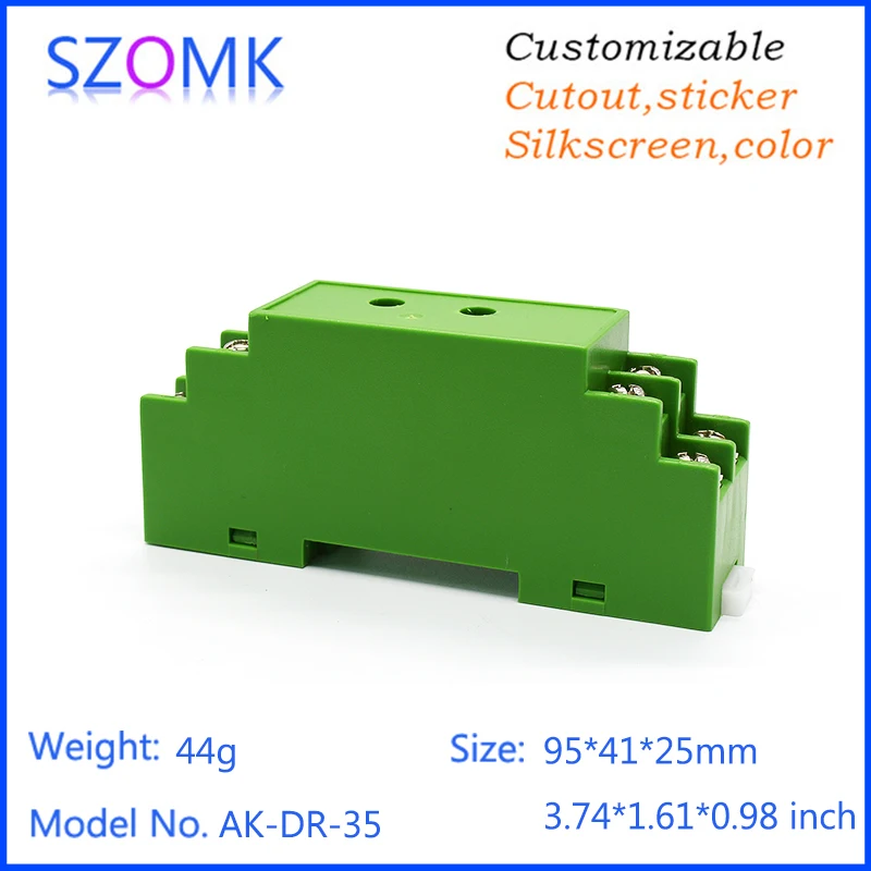 

10pcs a lot good qualtity szomk electrical connector plc din enclosure junction box electronic instrument enclosure 95*41*25mm