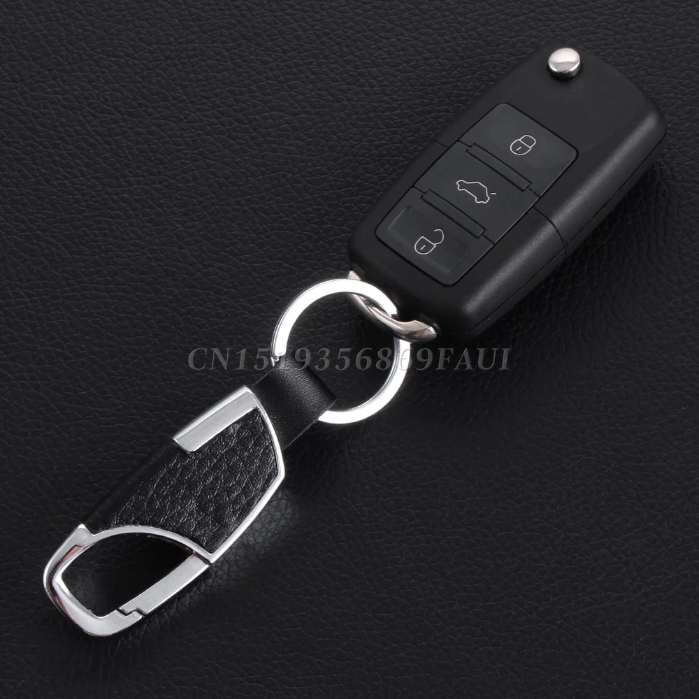 Кожаный металлический брелок для машины SKODA Octavia Fabia VW Volkswagen Passat Polo Golf Jetta Touran