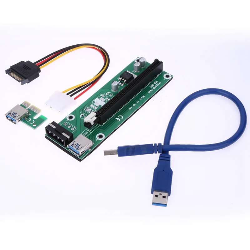 30 см USB 3.0 pci-e express адаптер Riser Card pci-e 1x к 16x Extender SATA 15Pin к 4Pin Мощность кабель для Bitcoin БТД Minning