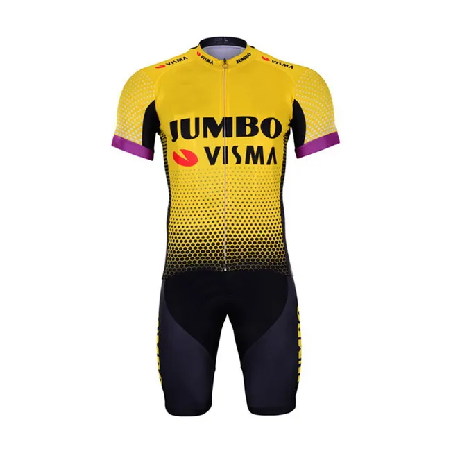 

MEN'S CYCLING WEAR CYCLING JERSEY BODY SUIT SKINSUIT WITH POWER BAND 2019 JUMBO VISMA PRO TEAM 3D GEL PAD SIZE: XS-4XL