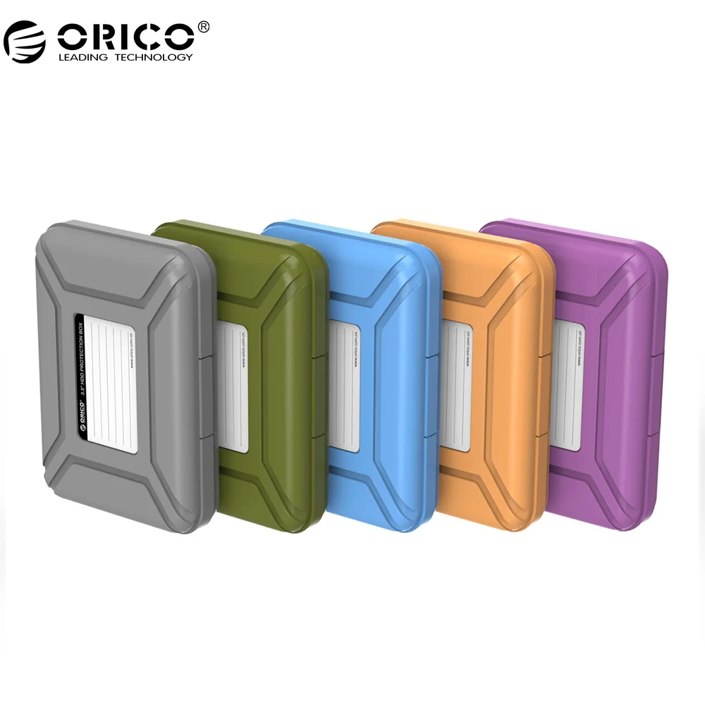 Защитный бокс ORICO 5 Bay 3,5 дюйма/чехол для хранения жесткого диска(HDD) или SDD с водонепроницаемой функцией-5 шт./лот - Цвет: PHX-5C