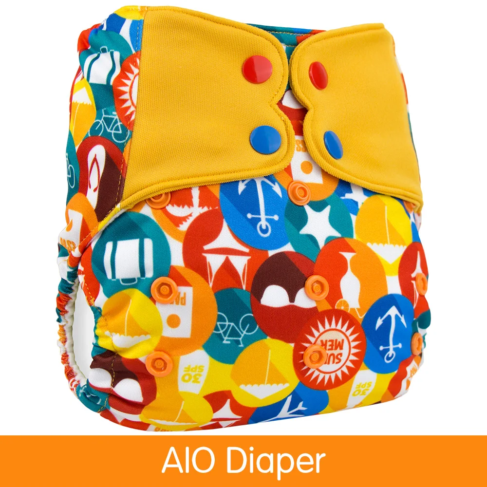 

All In One New ElfDiaper AIO High Quality Diaper with Sewed on & Sewed in Inserts